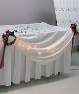 fabric table drape