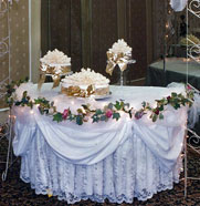 fabric table drape