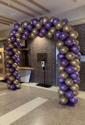purple and gold arch
