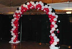 spiral entrance balloon arch