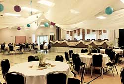 organza ceiling with lights