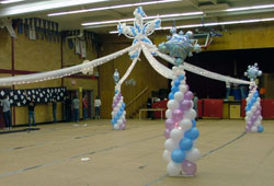 Dance Floor Prom decor with Balloon Columns