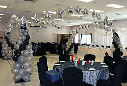 Balloon Columns and Silver Stars