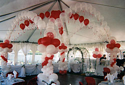 Red and White Dance Floor canopy