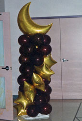 Moon and Stars Balloon column