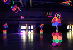 Neon balloon decor