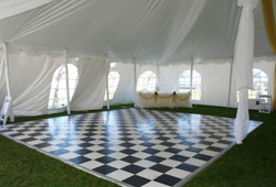 dance floor in tent