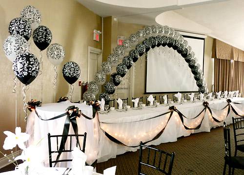 Black and white wedding