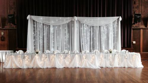 organza with lights backdrop
