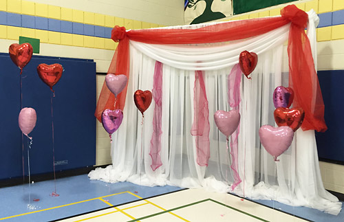 Valentine backdrop