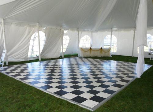 dance floor in tent