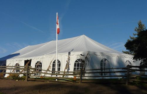 tent with cathedral windows